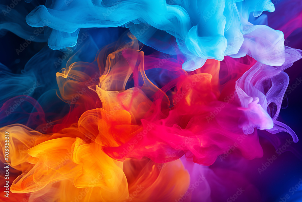 Fototapeta premium Abstract colourful smoke background_2