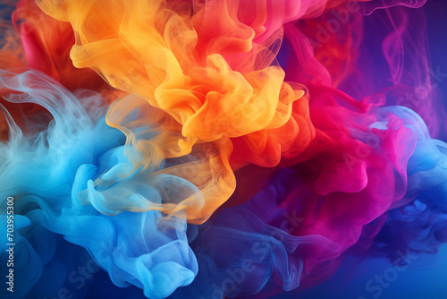 Abstract colourful smoke background_8