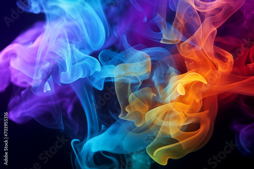Abstract colourful smoke background_3