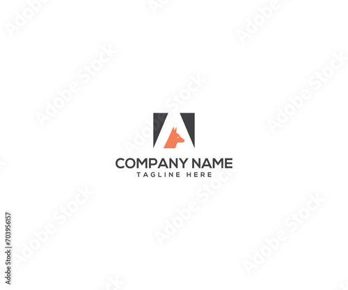 A dog company logo design vector