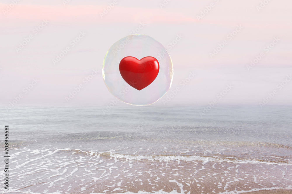 Fototapeta premium Saint Valentine's Day wishes, colorful graphics, background, Val