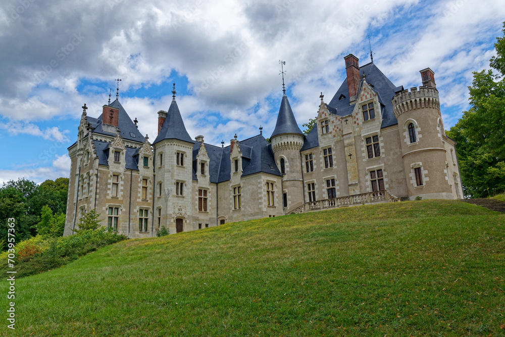 Castle on the Domain of Cande in France - Touristic loire renaissance castle