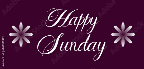GoodMorning Sunday And Hppy sunday text illustratio design photo