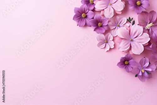 Spring flowers with copy space