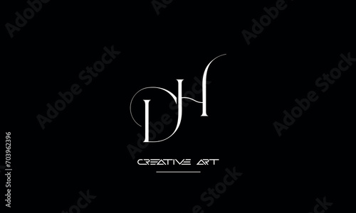 DH, HD, D, H abstract letters logo monogram