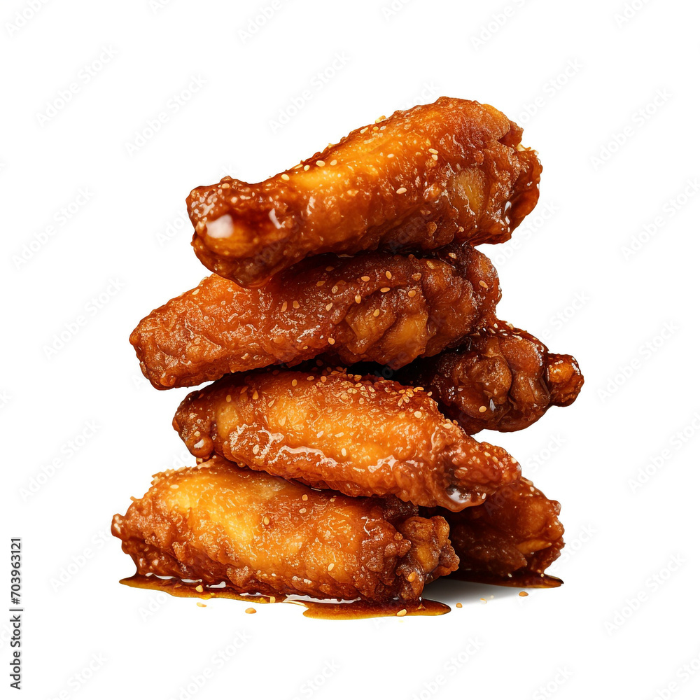 a stack of chicken wings with transparent background created with Generative Ai a stack of chicken wings with transparent background created with Generative Ai
