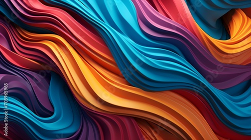 Close-up of an Abstract Pattern on a Multi-colored Surface - AI Generated