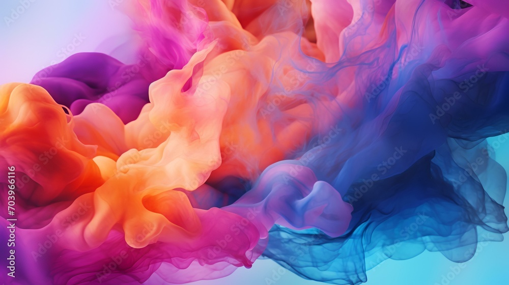 Colorful Alcohol Ink Abstract Background - AI Generated

