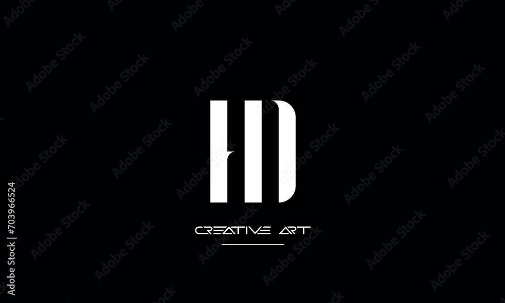 DH, HD, D, H abstract letters logo monogram DH, HD, D, H abstract letters logo monogram