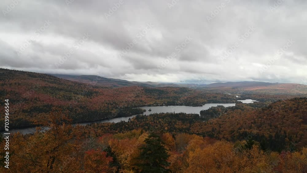 View from the belvedere of « l’envol » trailhead in the St Zenon sector of the Mont-Tremblant National Park (Saint-Zenon, Quebec, Canada) View from the belvedere of « l’envol » trailhead in the St Zenon sector of the Mont-Tremblant National Park (Saint-Zenon, Quebec, Canada)