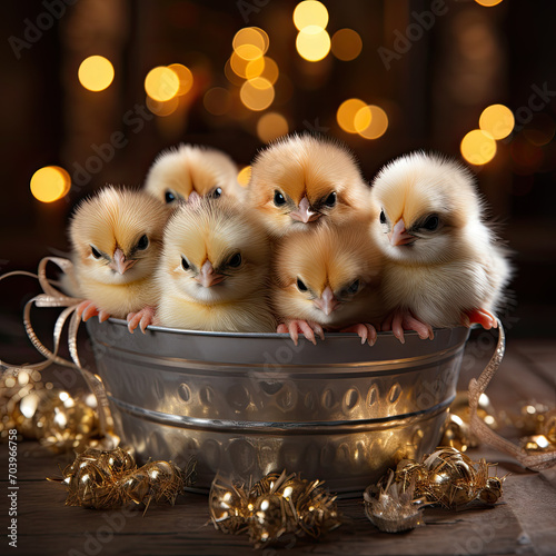 Adorable Baby Chicken Celebrating Special Occasions0 © nuttapol