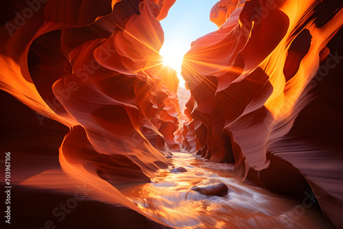 antelope canyon in arizona - background travel concept
 photo