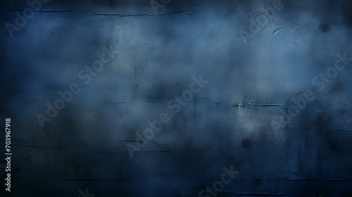 Dark Blue Grungy Canvas Background or Texture - AI Generated