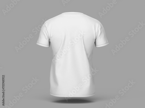 Men tshirt 3d isolated mockup back view
