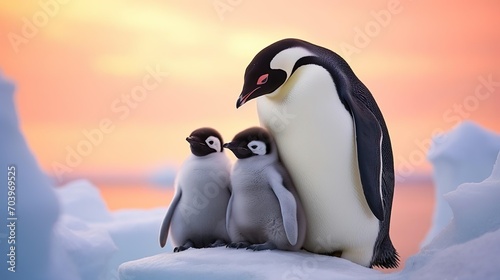 a family of penguins
