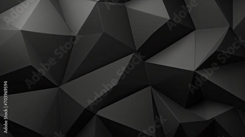 Black white dark silver gray abstract modern background. Geometric Geometric shape. Lines, triangles. 3d effect. Light, glow, shadow. Gradient. Dark grey, silver. Modern, futuristic. © NI
