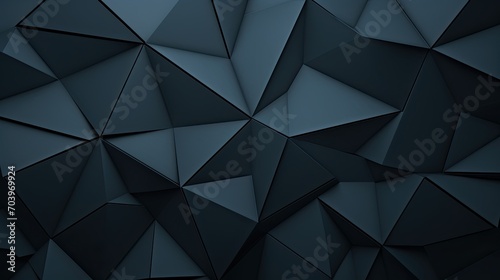 Black dark gray blue white abstract background. Geometric pattern shape. Line triangle polygon angle fold. Color gradient. Shadow. Matte. 3d effect. Rough grain grungy. Design