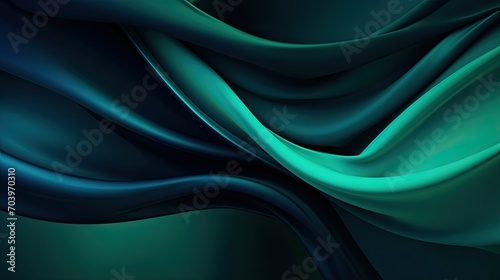 Black blue green abstract background. Gradient. Petrol color. Dark matte background with space for design. Toned fabric surface