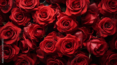 Natural red roses background  flowers wall. Romantic Floral Wallpaper  Valentines concept