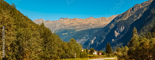 Alpine summer view at the famous Kaunertal Glacier Road, Landeck, Tyrol, Austria