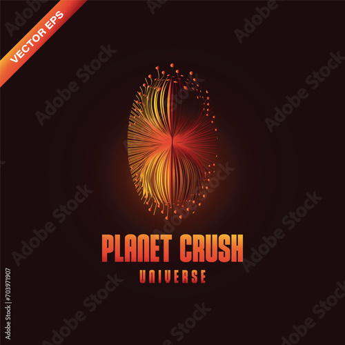 Planet elimination logo in editable format. 