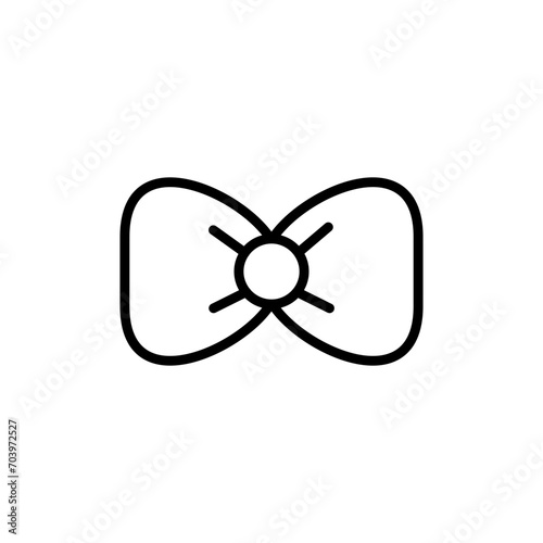 Bow vector line icon illustration.