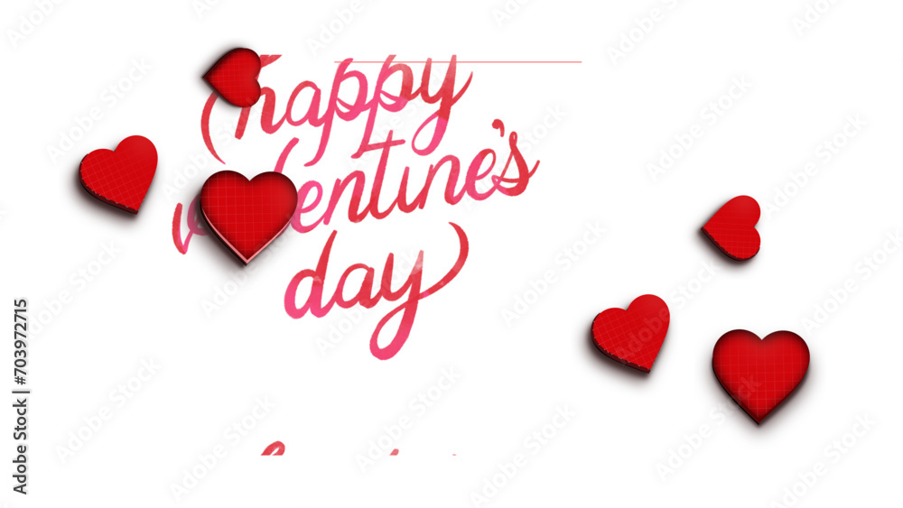 Happy valentine's day | hearts on white