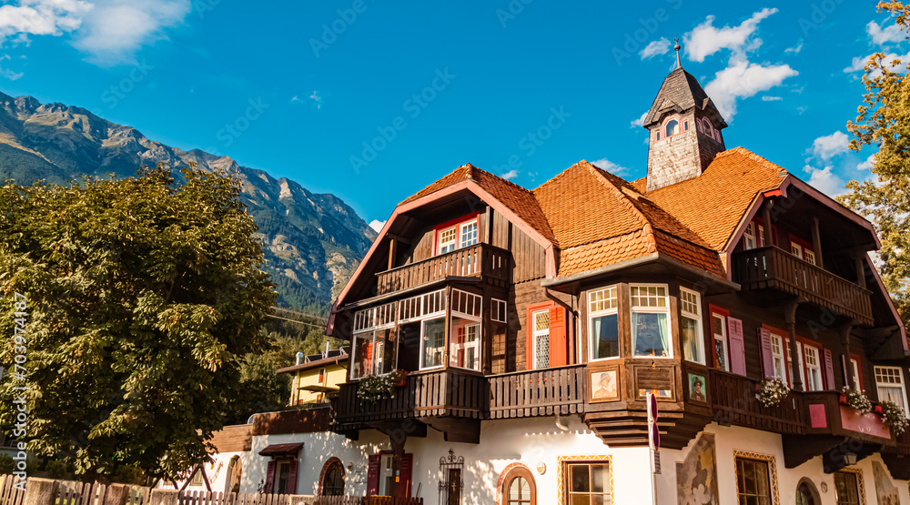 Details of an old building on a sunny summer day at Innsbruck, Tyrol, Austria Details of an old building on a sunny summer day at Innsbruck, Tyrol, Austria