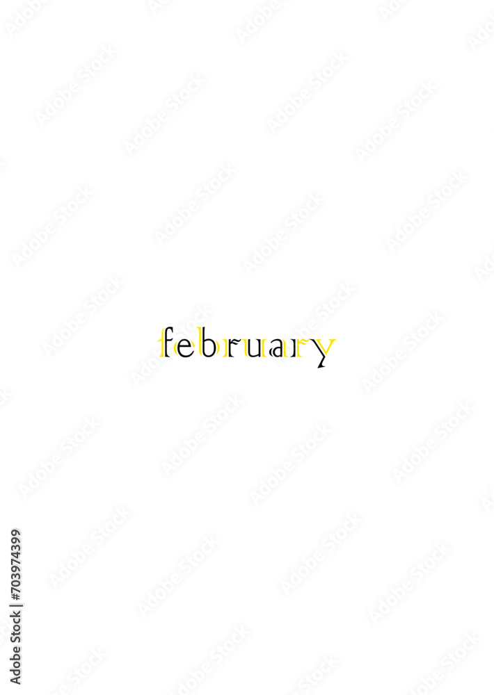 Fototapeta premium February text