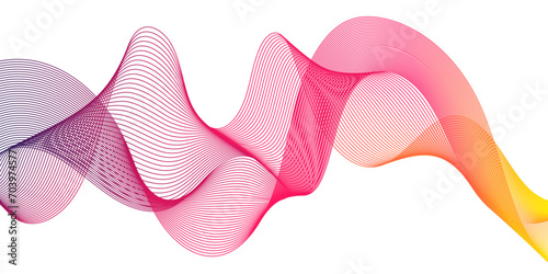 Modern seamless abstract dynamic flowing wave lines background, geometric modern wave lines pattern on white background, abstract geometric technology relaxing wallpaper.