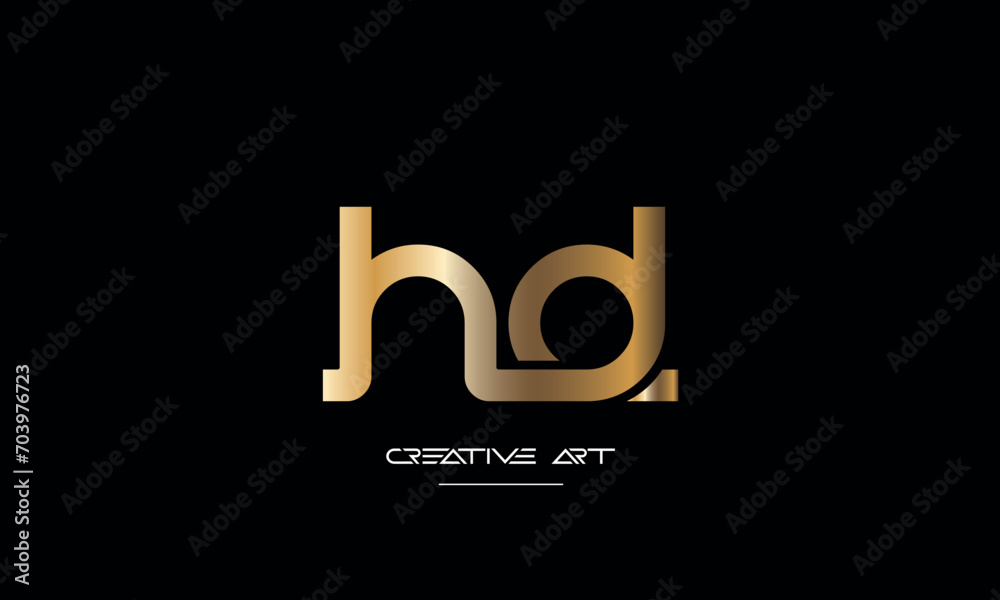 DH, HD, D, H abstract letters logo monogram DH, HD, D, H abstract letters logo monogram