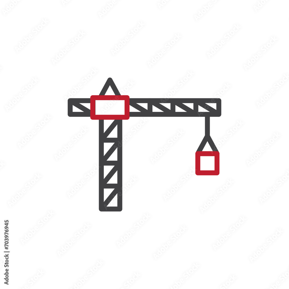 tower crane icon. sign for mobile concept and web design. outline vector icon. symbol, logo illustration. vector graphics. tower crane icon. sign for mobile concept and web design. outline vector icon. symbol, logo illustration. vector graphics.