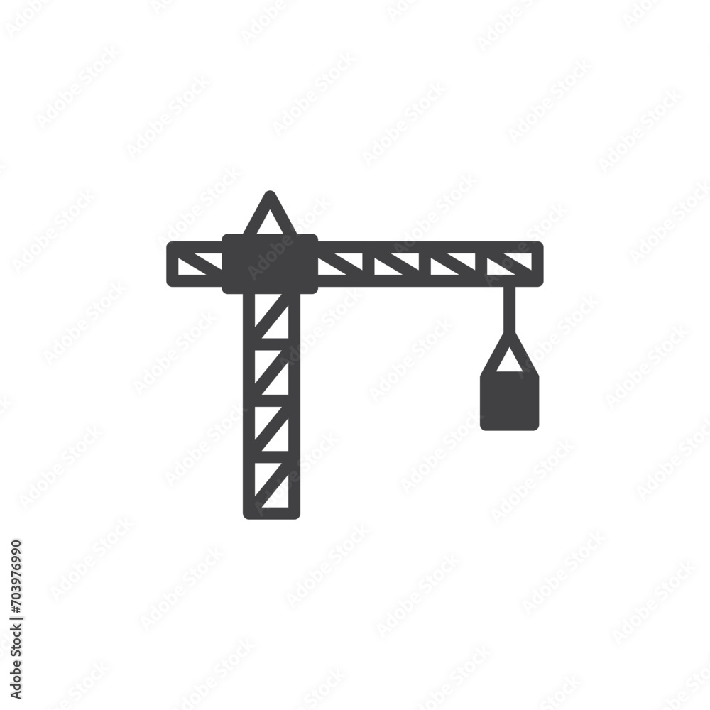 tower crane icon. sign for mobile concept and web design. outline vector icon. symbol, logo illustration. vector graphics. tower crane icon. sign for mobile concept and web design. outline vector icon. symbol, logo illustration. vector graphics.