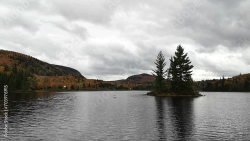 In the autumn, the Monroe Lake in the Mont-Tremblant National Park (Quebec, Canada)  photo
