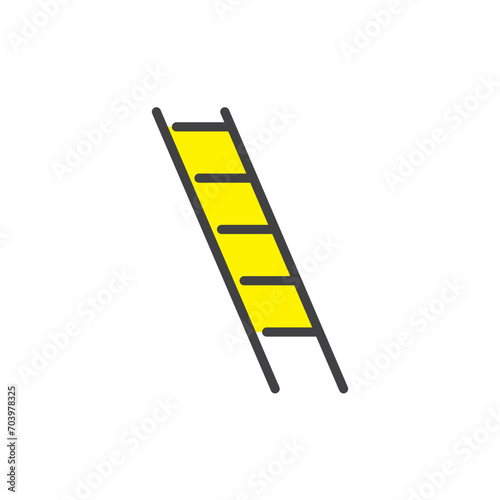 stepladder icon. sign for mobile concept and web design. outline vector icon. symbol, logo illustration. vector graphics.