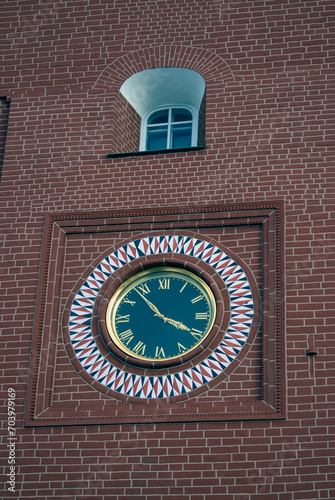 Obraz na płótnie Clock on the wall of Moscow Kremlin tower w salonie