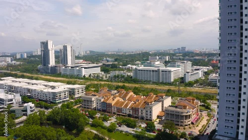 Aerial view of Cyberjaya. It is a modern city in Malaysia housing technology firms, multimedia-focused universities, and apartment hotels photo