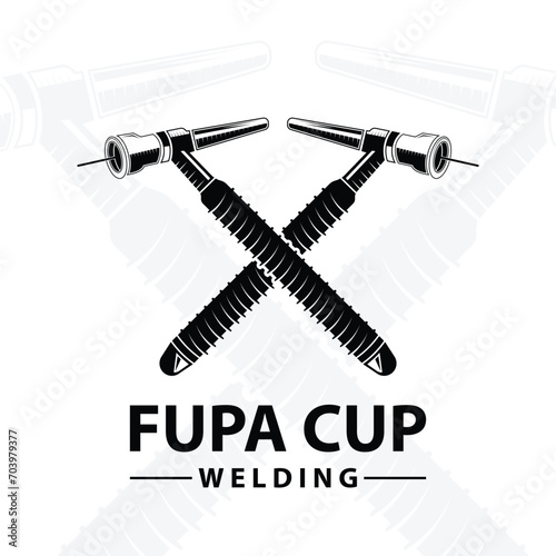 Welding logo with fupa cup. 