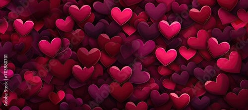 Colorful Valentines Day Hea...