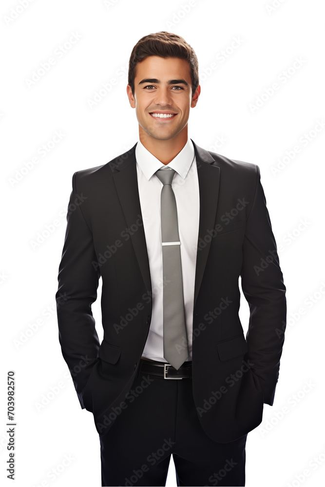 portrait of a businessman stands with confidence isolated portrait of a businessman stands with confidence isolated