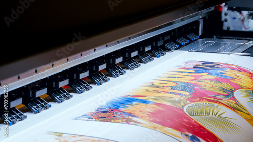 Industrial printing modern digital inkjet printer Industrial printing modern digital inkjet printer, color test photo