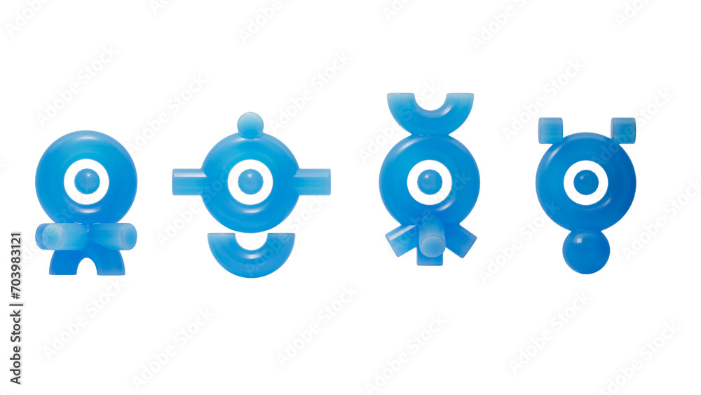 3D Trendy minimalistic totem character set objects. Plastic geometric shapes. Transparent resin element. 3D Render plastic icons on transparent background. 3D Trendy minimalistic totem character set objects. Plastic geometric shapes. Transparent resin element. 3D Render plastic icons on transparent background.