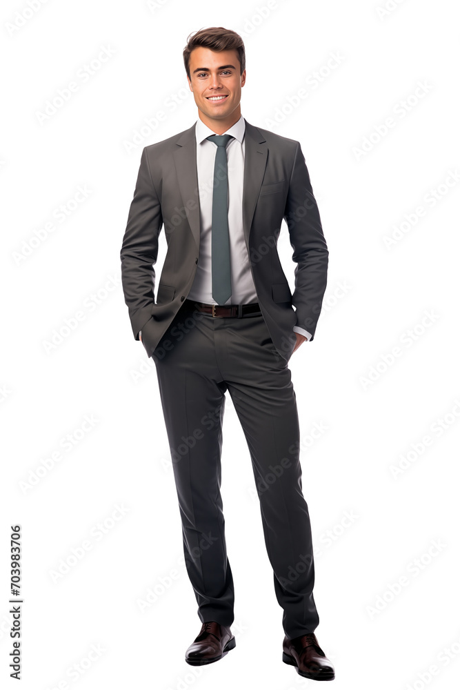 portrait of a businessman stands with confidence isolated portrait of a businessman stands with confidence isolated