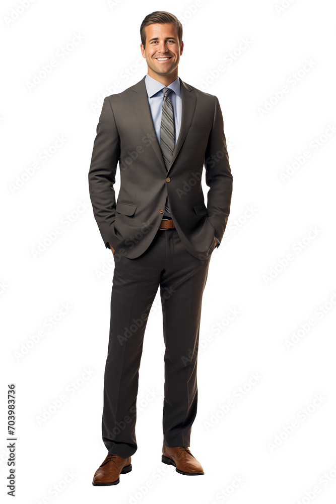 portrait of a businessman stands with confidence isolated portrait of a businessman stands with confidence isolated