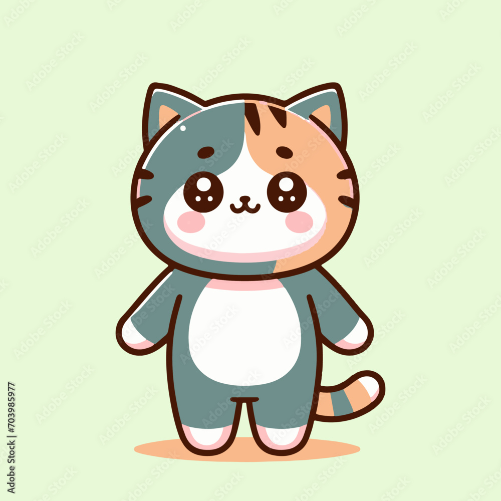 Cute illustration of Lion in anime style Cute illustration of Lion in anime style