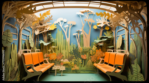 Whimsical_ ubway train interior diorama