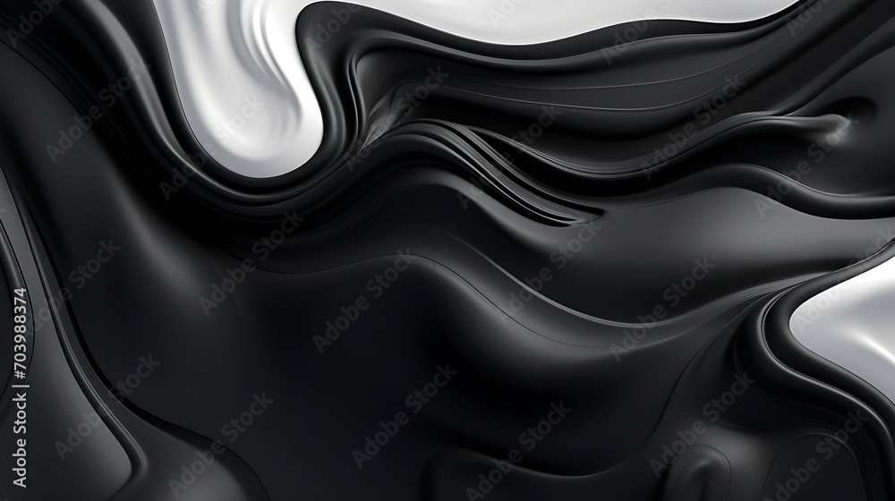 Obraz premium Black and white background. Soft silk background