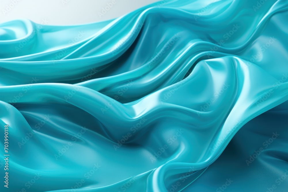 a close up of a blue fabric with a wavy design on the top and bottom of the fabric on the bottom of the fabric is a light blue and white background. a close up of a blue fabric with a wavy design on the top and bottom of the fabric on the bottom of the fabric is a light blue and white background.