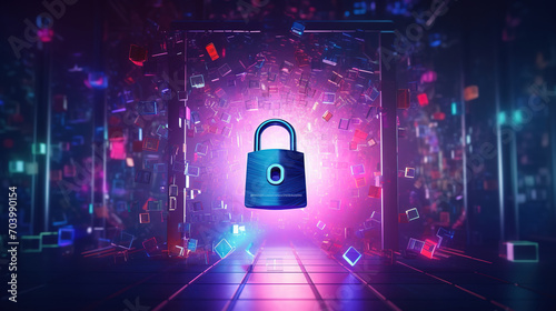 Internet Security Wallpaper and Background of Creative illustration photo