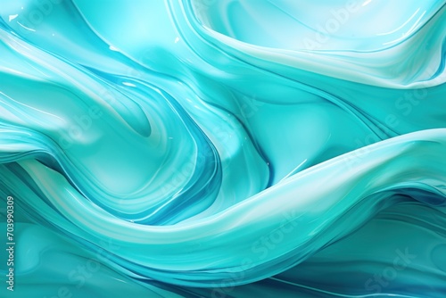  a painting of blue and white swirls on a blue and white background with white swirls on the left side of the image and a blue and white swirl on the right side of the right side of the image.